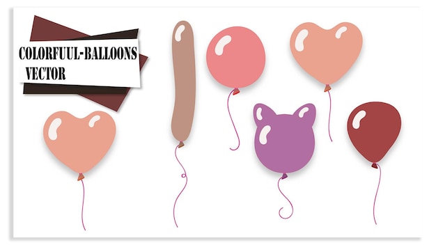 colorful balloon vector