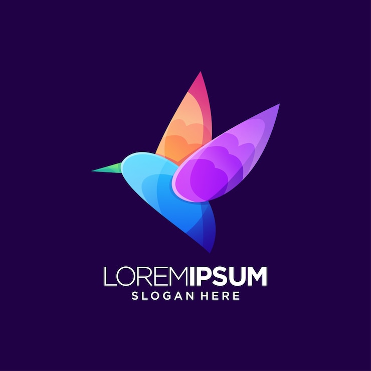 Vector colorful bird logo