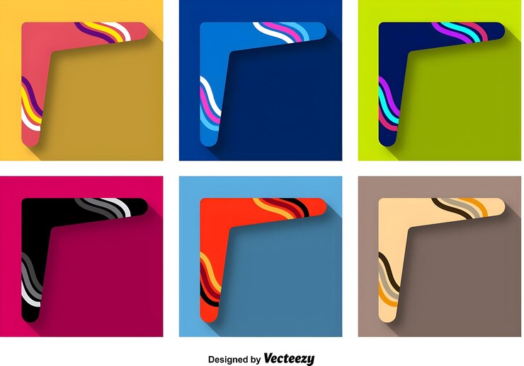 Vector colorful boomerang vector design