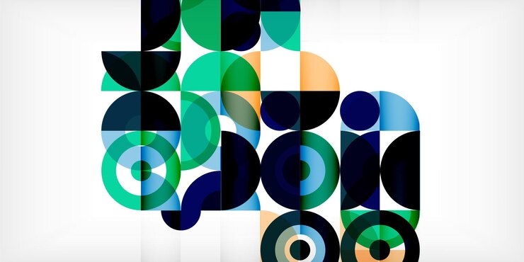 Vector colorful circle abstract background template for wallpaper banner presentation background