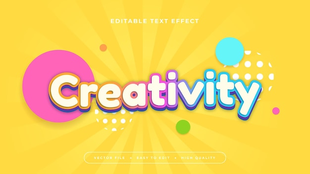 Colorful creativity 3d editable text effect font style