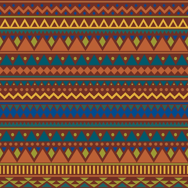 Colorful ethnic seamless pattern. Cute tribal background. Geometrical backdrop.