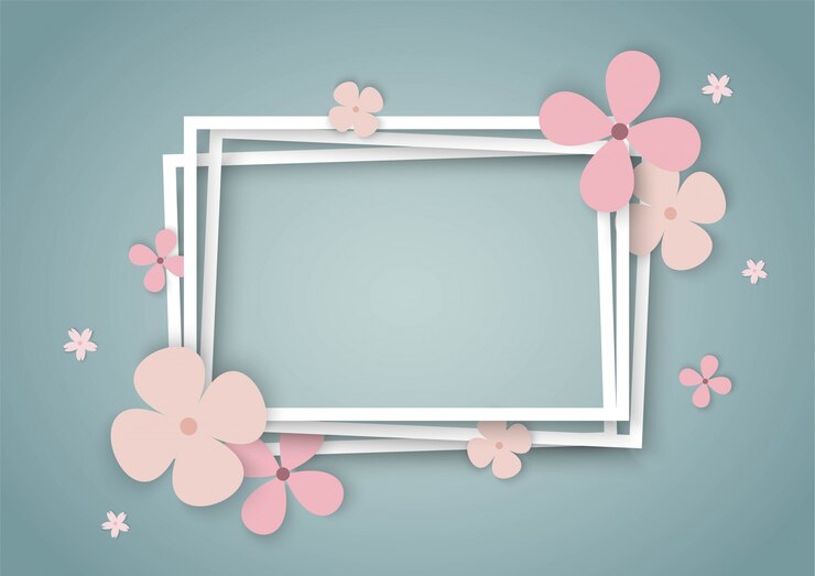 Colorful flowels with square frame