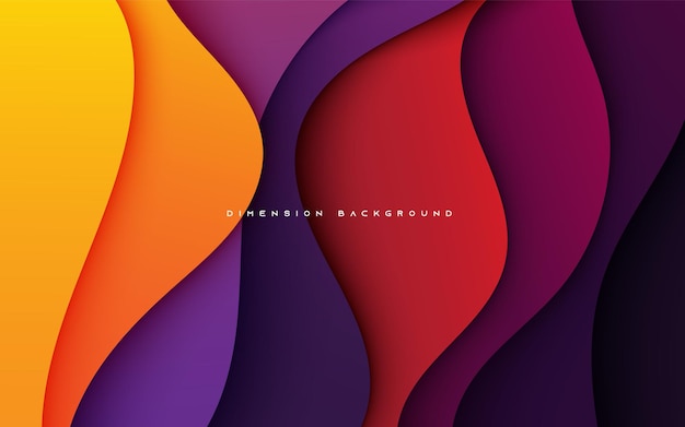 Colorful fluid background dynamic textured geometric element Modern gradient light vector illustration