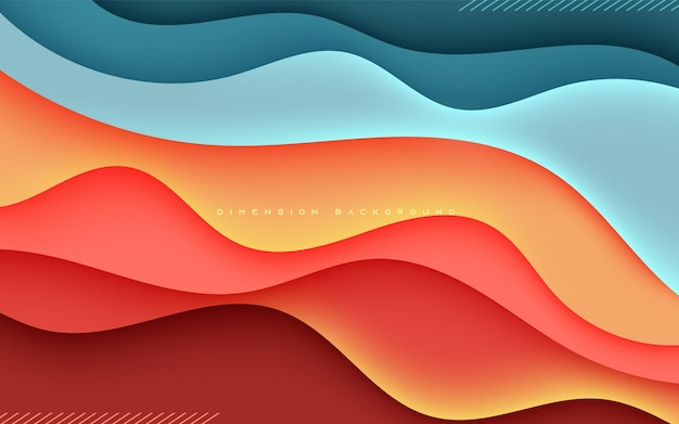 colorful fluid background dynamic textured geometric element modern gradient light vector illustration