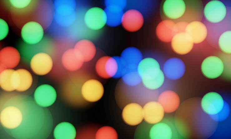 Vector colorful glitter light bokeh effect background