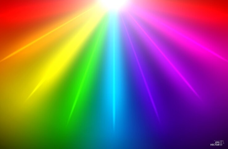 Vector colorful glowing bright light or rainbow shining star sparkling concept 3d illustration