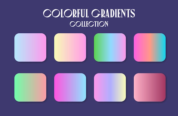 Colorful gradient collection set