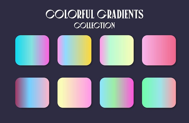 Colorful gradient collection set