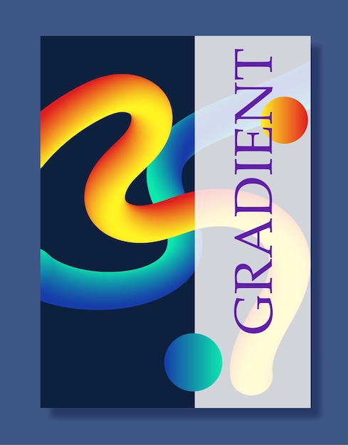 Colorful gradient spirals cover volumetric d figures colorful pipes abstract creativity and art