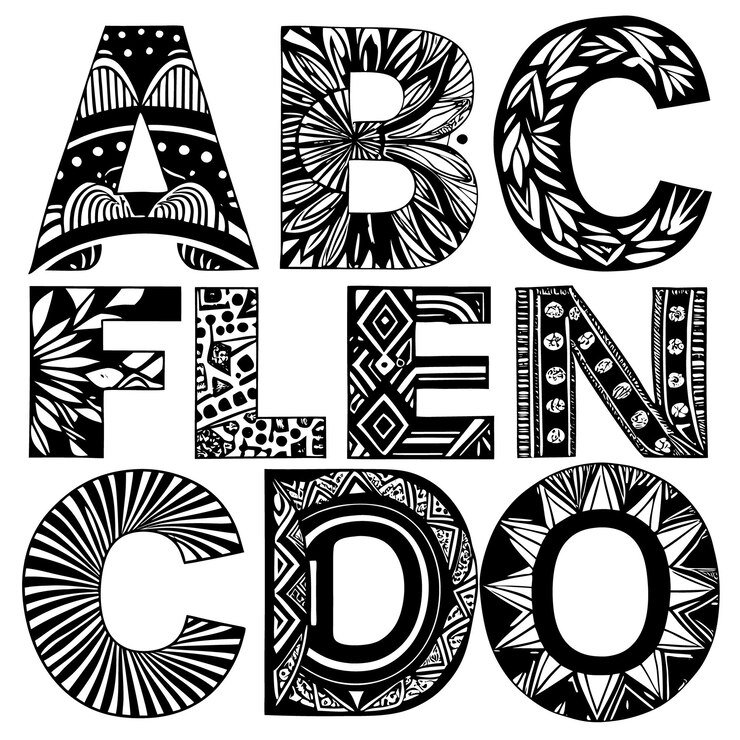 colorful letter pattern background