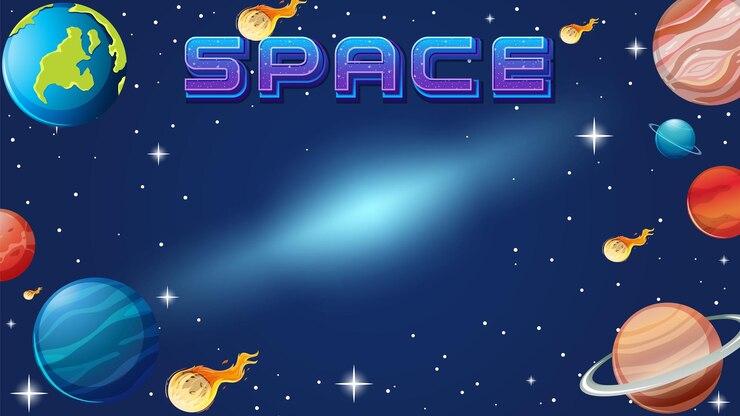 Vector colorful outer space illustration