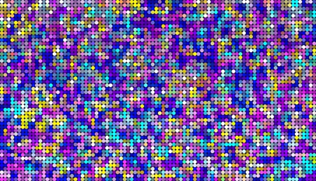 Colorful pattern of small circles on a dark blue background