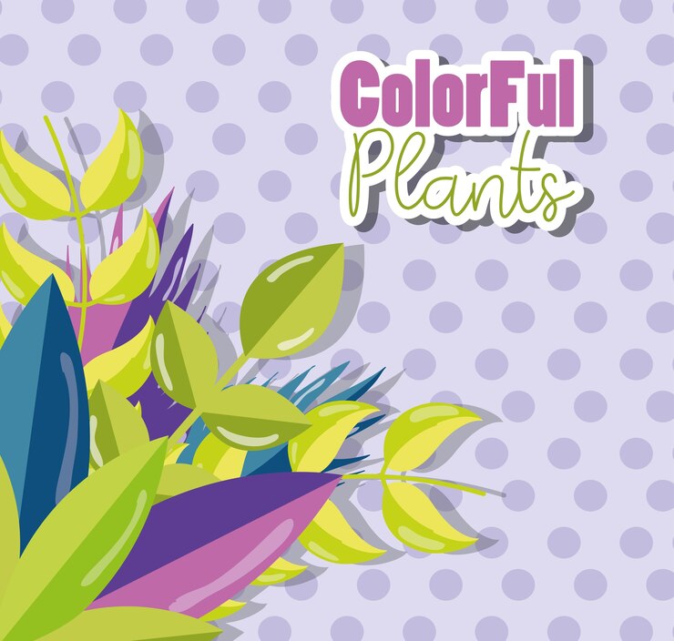 Vector colorful plants ecology concept