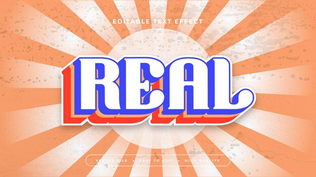 Colorful real 3d editable text effect font style
