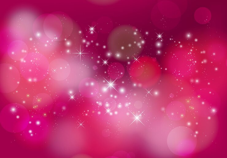Vector colorful realistic glitter shines with bokeh