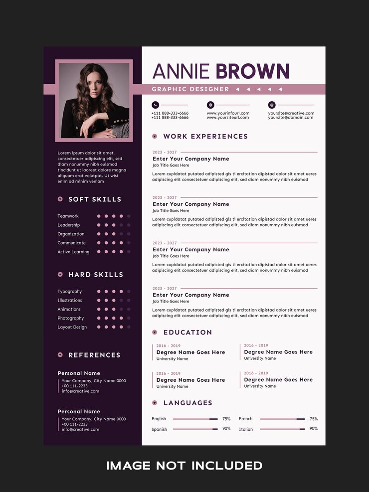 Vector colorful resume cv