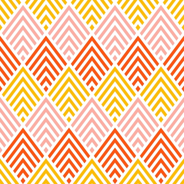 Colorful rhombuses seamless pattern with white background.