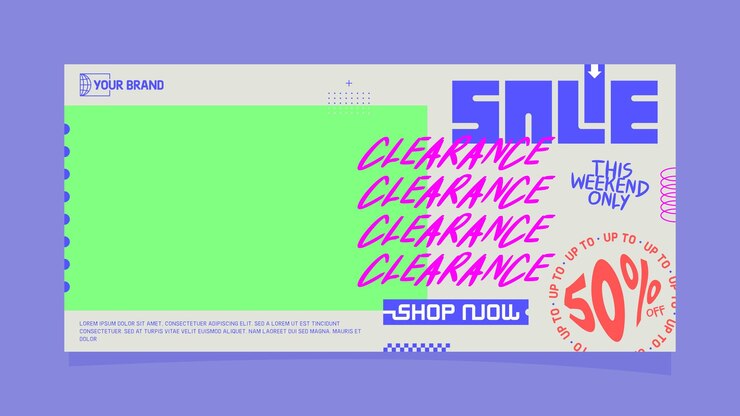 Vector colorful sale banner design template