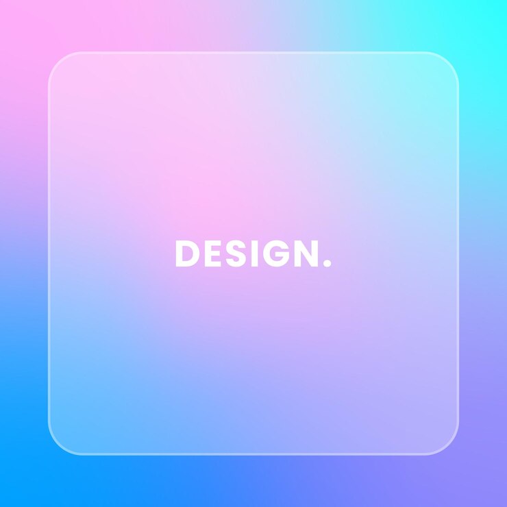 Vector colorful square gradient background social media glassmorphism frame vector illustration