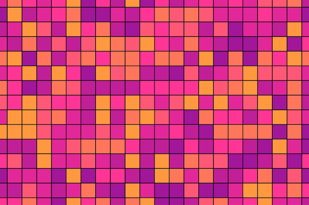 Colorful square pixel mosaic vector background