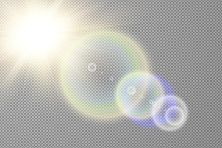 Vector colorful sun ray effect