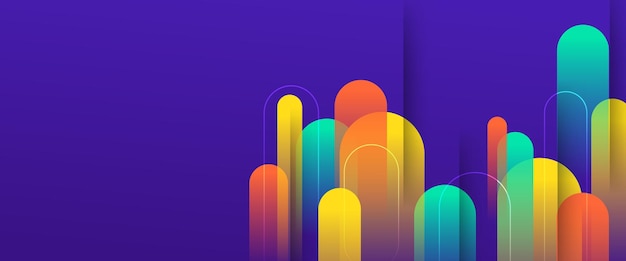 Colorful vector abstract geometrical shape modern banner For website banners brochure posters flyer card and cover