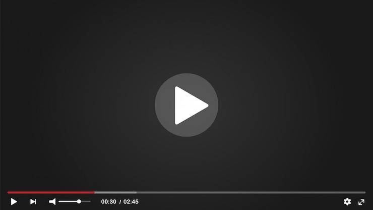 Vector colorful vector illustration of online video player interface