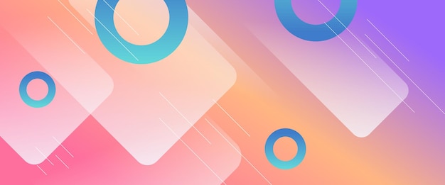 colorful vector simple abstract gradient banner with simple geometric shapes for cover design book design poster cd cover flyer website backgrounds or advertising