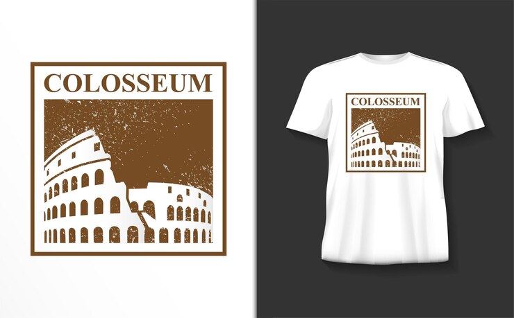 Colosseum typography tshirt
