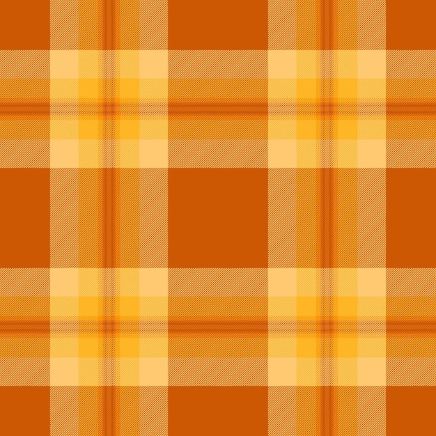 Coloured vector tartan texture bedroom background textile fabric Carnival seamless plaid pattern check in amber and orange colors