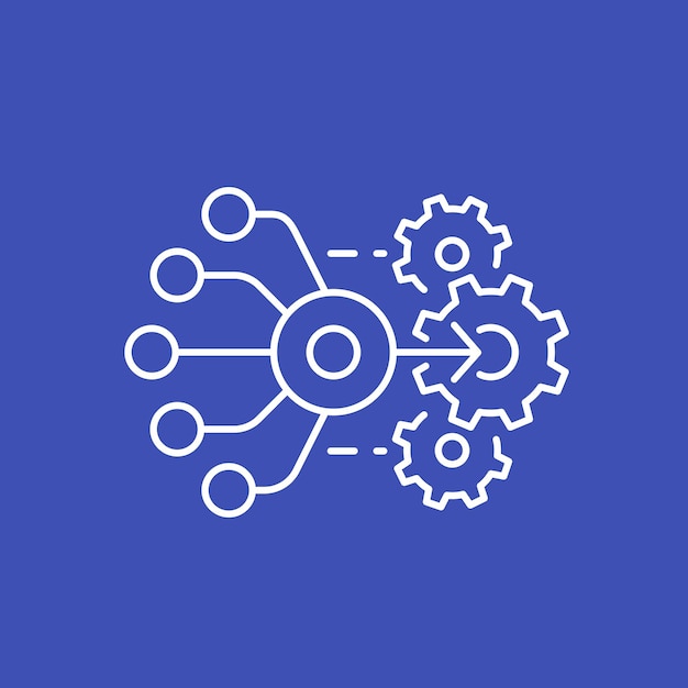 Combined effort icon linear design