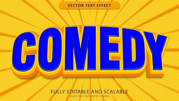 comedy text effect editable eps file