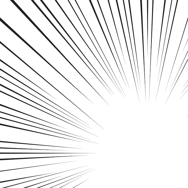 Vector comic book action lines speed lines manga frame cartoon background