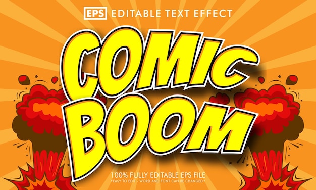 Comic boom editable text effect