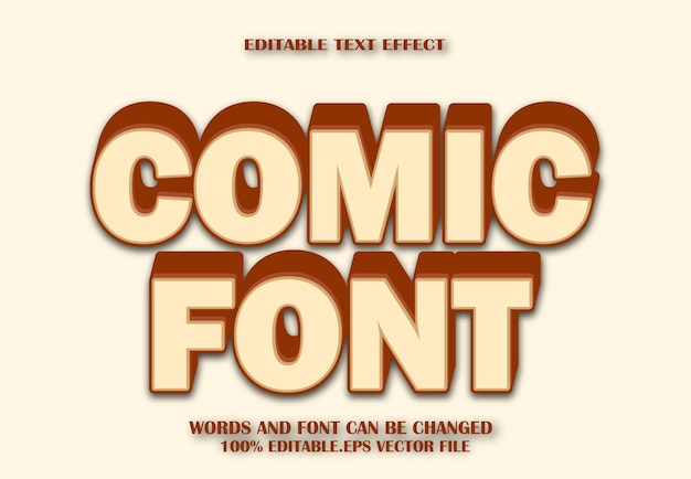 comic font editable text effect cartoon style