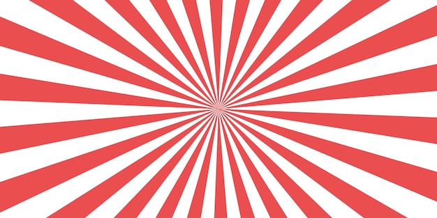 Comic pop art red and white stripes background vector