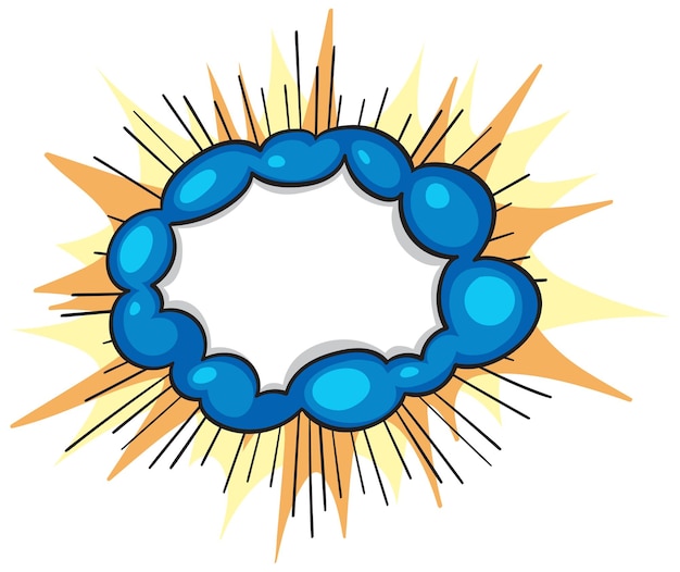 Comic Style Explosion Speech Bubble Illustration