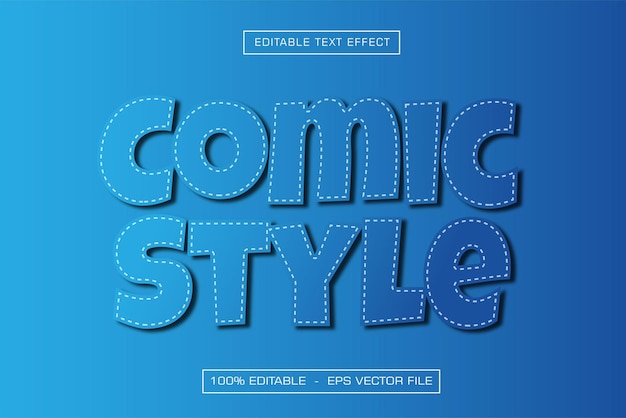 Comic Style text effect editable with modern font style