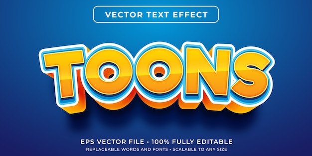 comic toons Editable text effect