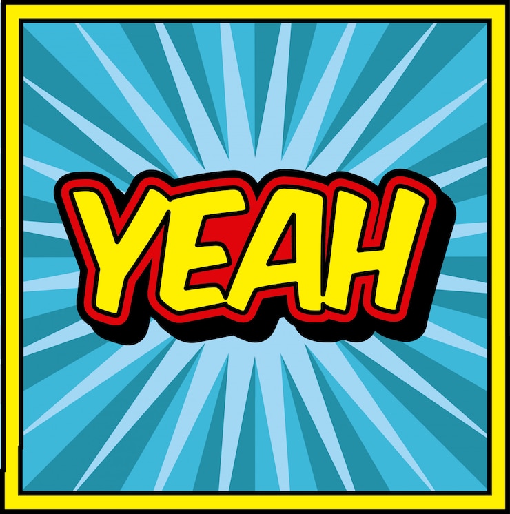Vector comic yeah design