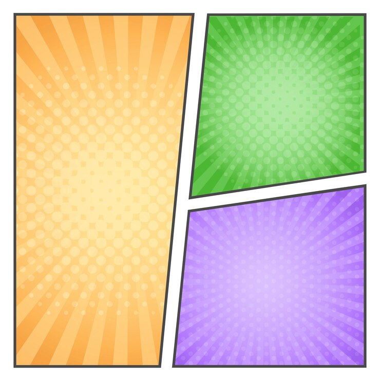 Vector comics background pop art abstract frame cartoon stripped pattern for comic superhero text