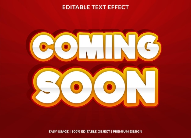 coming soon editable text effect with abstract and premium style use for business logo and brand