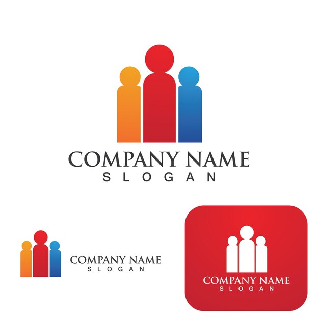 Community group logo network and social icon vector