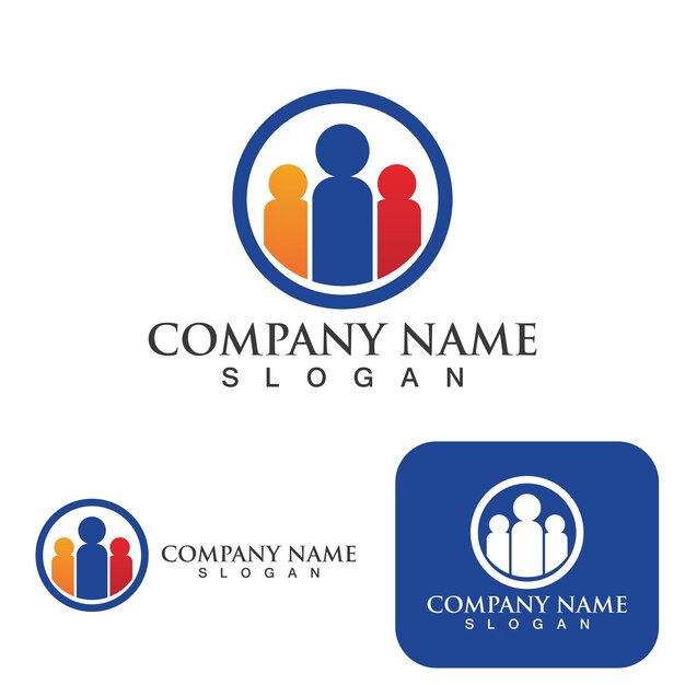 Community group logo network and social icon vector