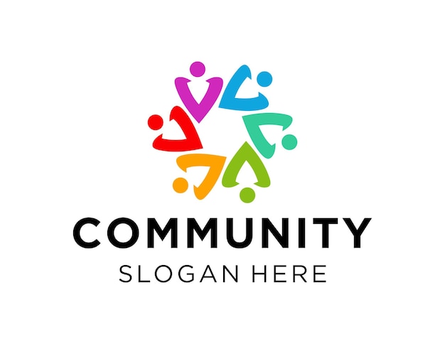 community logo design created using the corel draw 2018 application with a white background