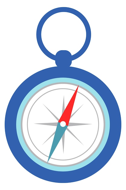 compass color icon exploration symbol tourist tool isolated on white background