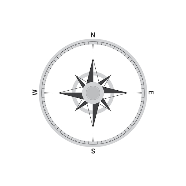 Compass illustration isolated on white background