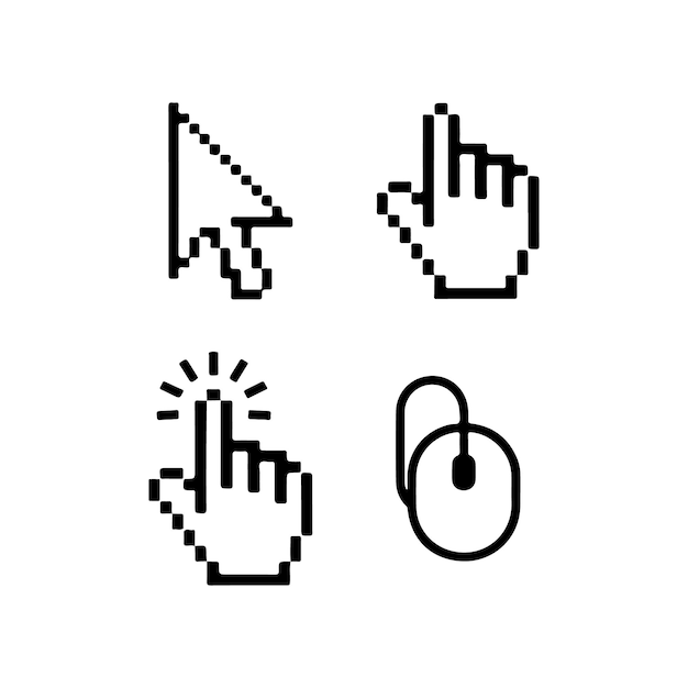 computer cursors and mouse icons