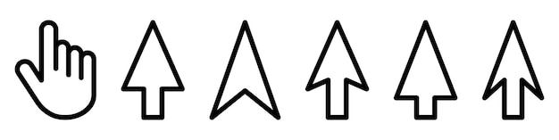 computer mouse click cursor gray arrow icons set and loading icons cursor icon vector illustration
